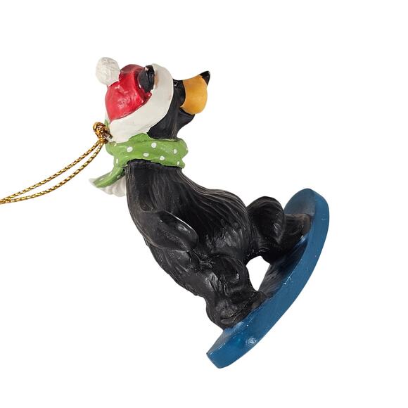 Bearfoots Jeff Fleming Big Sky Carver Snowboarding Bear Ornament 2.75” Christmas - Picture 9 of 16